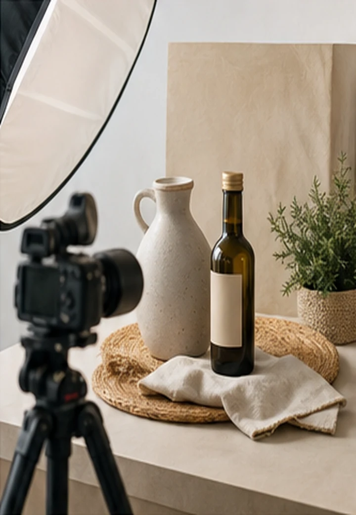 Set de fotografía de producto con luz natural