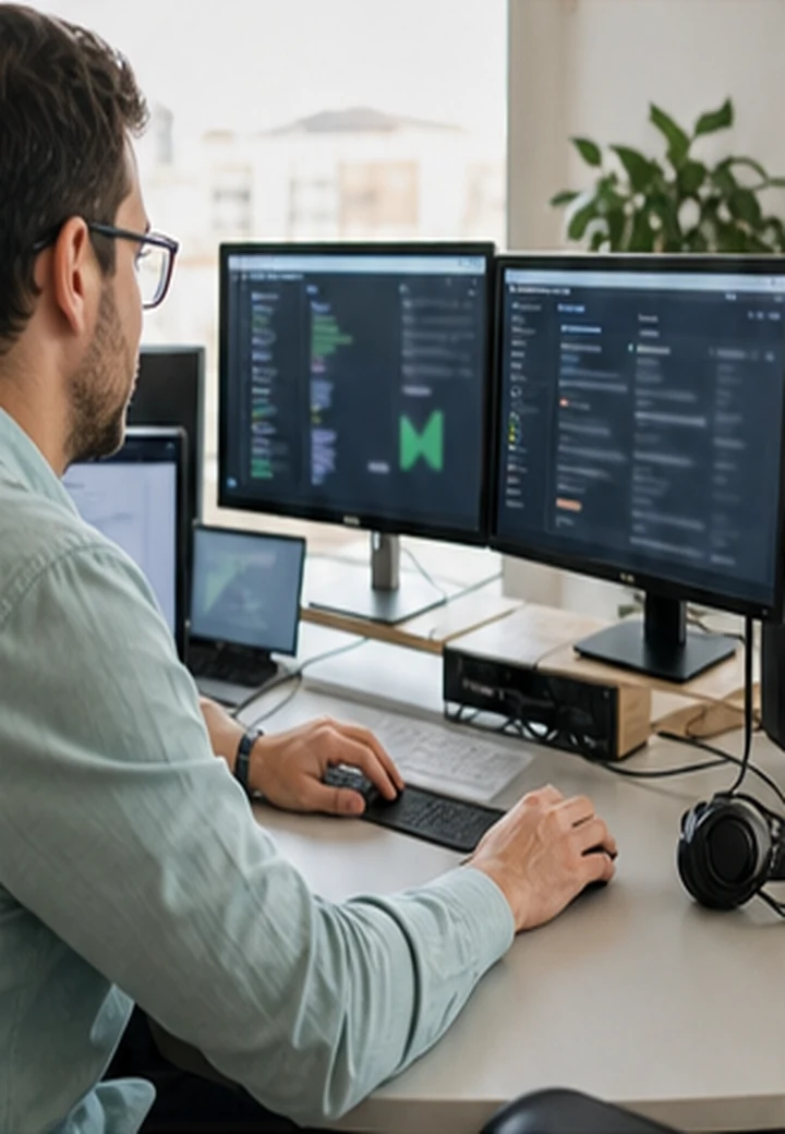 Técnico revisando hosting y backups